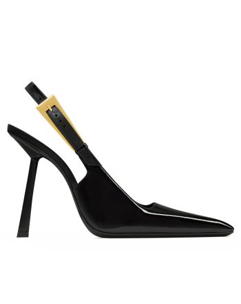 Saint Laurent Women's Lee Slingback Pumps In Patent Leather Black