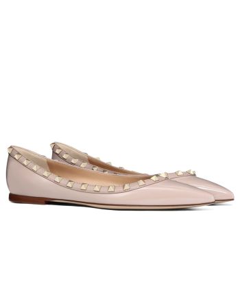 Valentino Garavani Patent Rockstud Ballet Flat