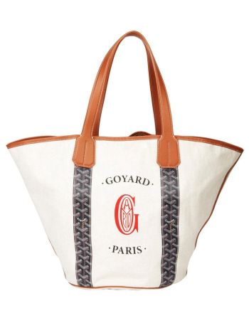 Goyard Canvas & Leather Reversible Belharra Biarritz Tote